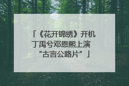 《花开锦绣》开机 丁禹兮邓恩熙上演“古言公路片”