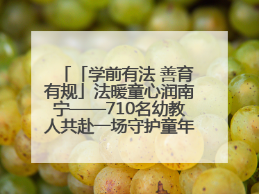 「学前有法 善育有规」法暖童心润南宁——710名幼教人共赴一场守护童年的法治之约