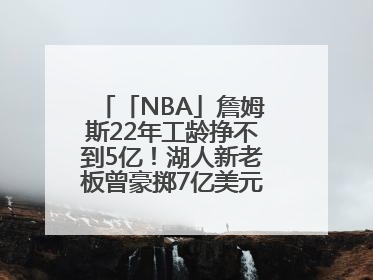 「NBA」詹姆斯22年工龄挣不到5亿！湖人新老板曾豪掷7亿美元签球员