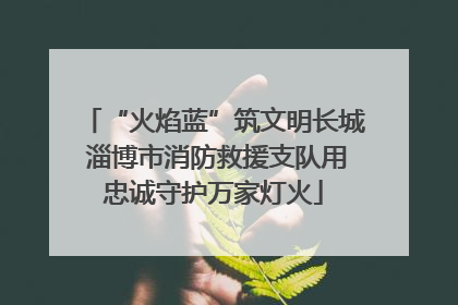 “火焰蓝”筑文明长城 淄博市消防救援支队用忠诚守护万家灯火