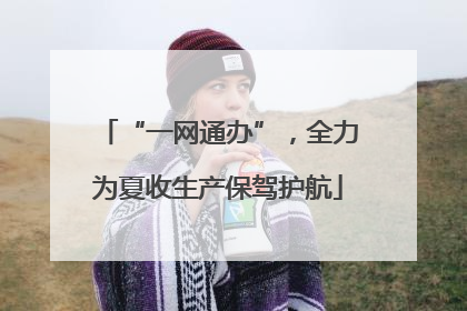 “一网通办”，全力为夏收生产保驾护航