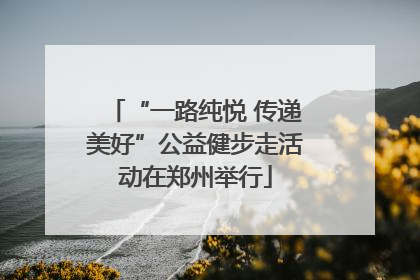 “一路纯悦 传递美好”公益健步走活动在郑州举行