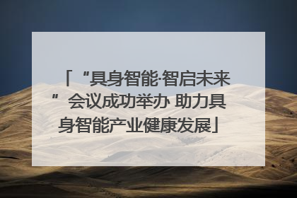 “具身智能·智启未来”会议成功举办 助力具身智能产业健康发展