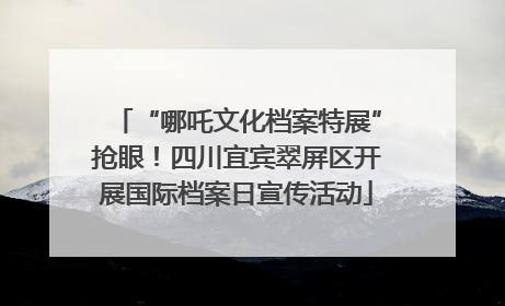 “哪吒文化档案特展”抢眼！四川宜宾翠屏区开展国际档案日宣传活动