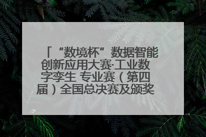 “数境杯”数据智能创新应用大赛·工业数字孪生 专业赛(第四届)全国总决赛及颁奖典礼成功举办
