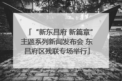 “新东昌府 新篇章”主题系列新闻发布会 东昌府区残联专场举行
