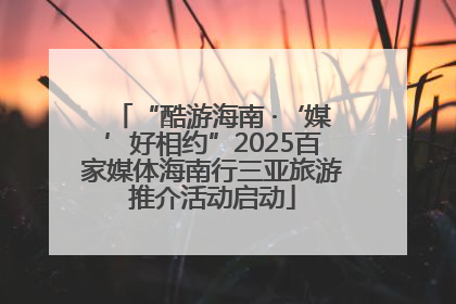 “酷游海南 ·‘媒’好相约”2025百家媒体海南行三亚旅游推介活动启动