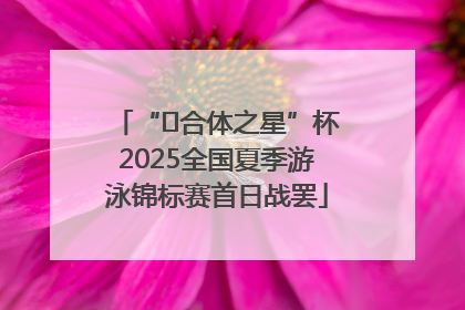 “﻿合体之星”杯2025全国夏季游泳锦标赛首日战罢