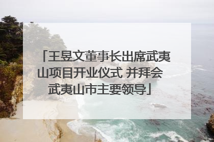 王昱文董事长出席武夷山项目开业仪式 并拜会武夷山市主要领导