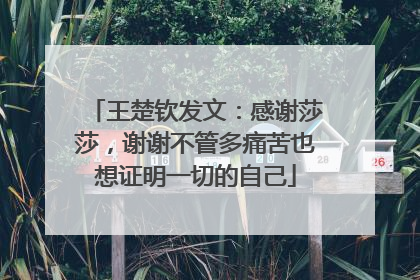 王楚钦发文：感谢莎莎，谢谢不管多痛苦也想证明一切的自己