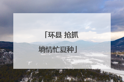 环县 抢抓墒情忙夏种