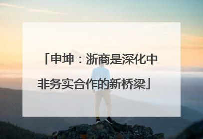 申坤：浙商是深化中非务实合作的新桥梁