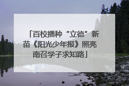 百校播种“立德”新苗《阳光少年报》照亮南召学子求知路