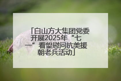 白山方大集团党委开展2025年“七一”看望慰问抗美援朝老兵活动