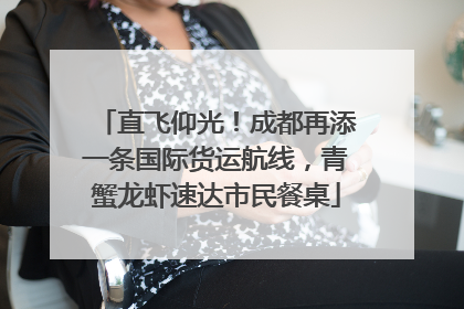 直飞仰光！成都再添一条国际货运航线，青蟹龙虾速达市民餐桌