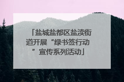 盐城盐都区盐渎街道开展“绿书签行动”宣传系列活动