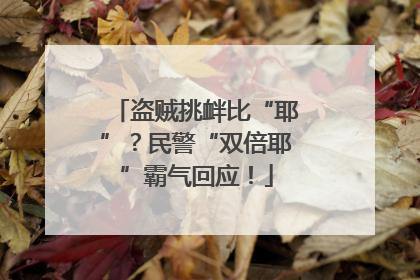 盗贼挑衅比“耶”？民警“双倍耶”霸气回应！
