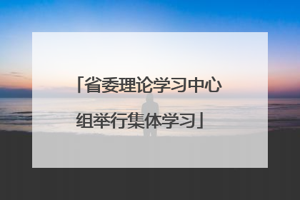 省委理论学习中心组举行集体学习