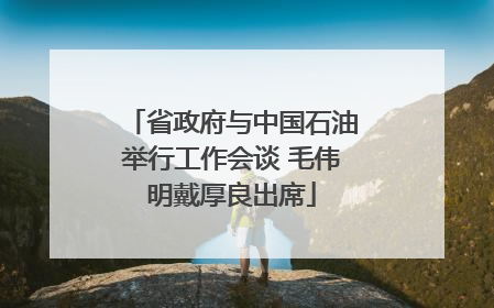省政府与中国石油举行工作会谈 毛伟明戴厚良出席
