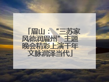 眉山：“三苏家风德润眉州”主题晚会精彩上演千年文脉润泽当代