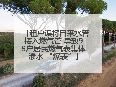 租户误将自来水管接入燃气管 导致99户居民燃气表集体渗水 “爆表”