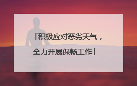 积极应对恶劣天气，全力开展保畅工作
