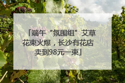 端午“氛围组”艾草花束火爆，长沙有花店卖到98元一束