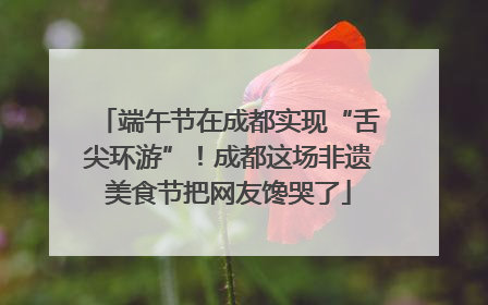 端午节在成都实现“舌尖环游”！成都这场非遗美食节把网友馋哭了