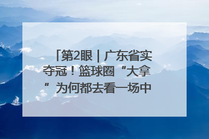 第2眼｜广东省实夺冠！篮球圈“大拿”为何都去看一场中学生比赛？