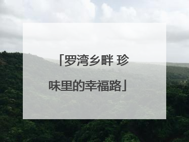 罗湾乡畔 珍味里的幸福路