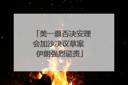美一票否决安理会加沙决议草案 伊朗强烈谴责