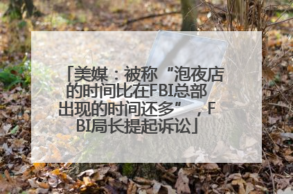 美媒：被称“泡夜店的时间比在FBI总部出现的时间还多”，FBI局长提起诉讼