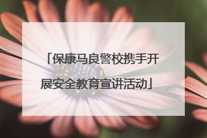保康马良警校携手开展安全教育宣讲活动