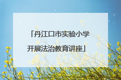 丹江口市实验小学开展法治教育讲座