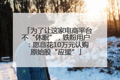 为了让这家电商平台不“休眠”，铁粉用户：愿意花10万元认购原始股“应援”