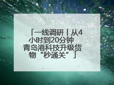 一线调研丨从4小时到20分钟 青岛港科技升级货物“秒通关”