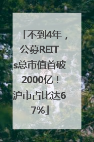 不到4年，公募REITs总市值首破2000亿！沪市占比达67%