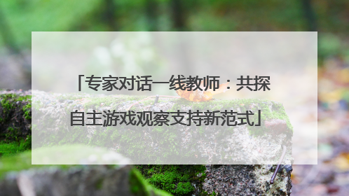 专家对话一线教师：共探自主游戏观察支持新范式