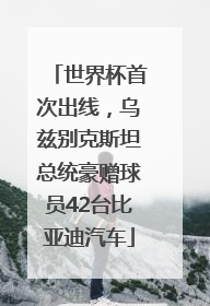 世界杯首次出线，乌兹别克斯坦总统豪赠球员42台比亚迪汽车
