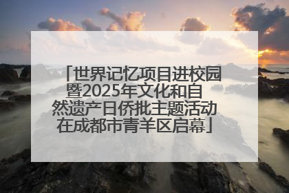 世界记忆项目进校园暨2025年文化和自然遗产日侨批主题活动在成都市青羊区启幕