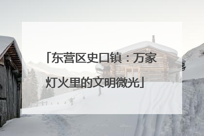 东营区史口镇：万家灯火里的文明微光