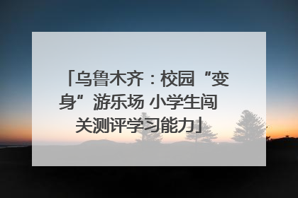 乌鲁木齐：校园“变身”游乐场 小学生闯关测评学习能力