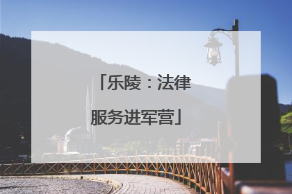 乐陵：法律服务进军营