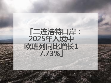 二连浩特口岸：2025年入境中欧班列同比增长17.73%