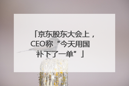 京东股东大会上，CEO称“今天用国补下了一单”