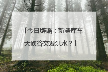 今日辟谣：新疆库车大峡谷突发洪水？