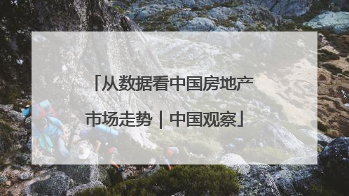 从数据看中国房地产市场走势｜中国观察
