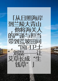 从日照海岸到兰陵大青山，他将海关人的严谨与担当带到荒坡田间，“国门卫士”刘磊——让艾草长成“生钱草”