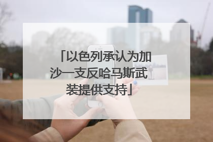 以色列承认为加沙一支反哈马斯武装提供支持