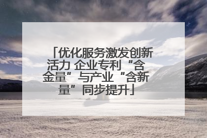 优化服务激发创新活力 企业专利“含金量”与产业“含新量”同步提升